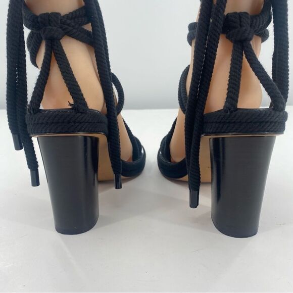 ISABEL MARANT Black Ankle Strap Heels Sandals - Picture 6 of 12